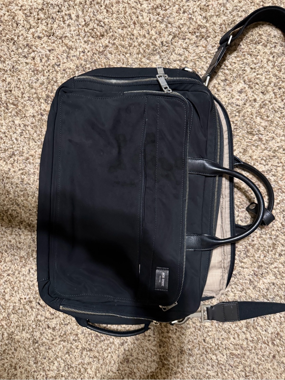 Jack Spade New York Black Men's Travel Briefcase Bag